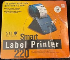 NEW Vintage SEIKO Instruments SII SMART THERMAL LABEL PRINTER SLP-220 SEALED. picture