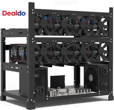 Mining Rig Frame for 12GPU, Steel Open Air Miner Mining Frame Rig Case, Support picture