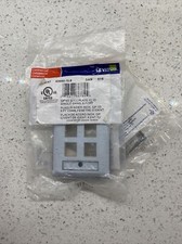 Qty 2 Leviton 43080-1L6 QP SS ID Wallplate Single Gang, 6-Port, Stainless Steel picture