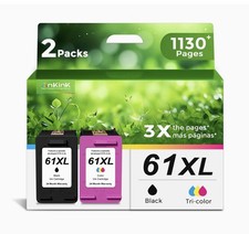 Ankink 61XL Ink Cartridge Replacement for HP 61 XL (Black Color Combo Pack) picture