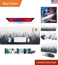 Mouse Pad For Gaming,Forest Background Pattern XXL XL Large Mouse Mat Long Ex... picture
