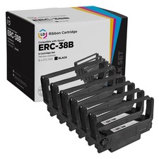 LD 6 Pack ERC-38B Black Ribbon Cartridge for Epson ERC-38 TM-300A TM-300B TM-300 picture