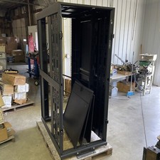 2 APC NetShelter E242296 Server Rack Cabinet Missing Doors And Panels, 29-1/2” picture
