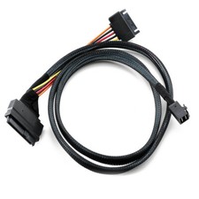 HD SAS SFF-8643 Internal to U.2 SFF-8639 with SATA Power for 2.5