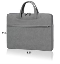 Laptop Bag with Detachable Shoulder Strap, Shockproof with Zippered, Gray Color picture