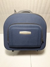 LL Bean Traveler Carry On Hard Shell Laptop Travel Bag Navy Blue  picture