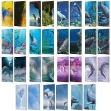 OFFICIAL SIMONE GATTERWE DOLPHINS LEATHER BOOK WALLET CASE COVER FOR AMAZON FIRE picture
