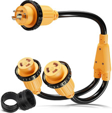30 Amp Shore Power Splitter Cord NEMA L5-30P to 2X L5-30R, 30A 125V Etl-Listed 3 picture