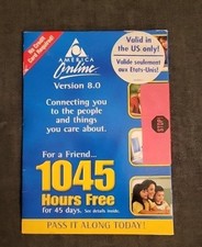 AOL 8.0 1045 Hours Disc CD Disk America Online Collectible Advertising VTG picture
