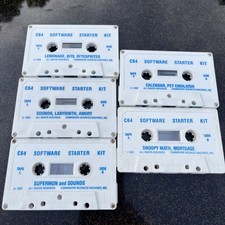 Commodore 64 C64 Software Starter Kit Tapes 1-5 Complete Set Untested picture