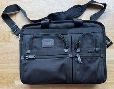 TUMI Alpha T-Pass 26141DH Laptop Bag Expandable Briefcase Luggage Black Nylon picture