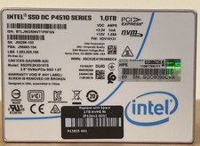 HPE Intel 1TB DC P4510 NVMe U.2 x4 RI 2.5 SSD 1 DWPD 30% to 100% Read Intensive picture