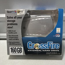SmartDisk CrossFire 7200 RPM 160GB USB/FireWire External Hard Drive XF160 Mac OS picture