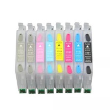 T0591 - T0599 8pcs refillable ink cartridge compatible for Stylus Photo R2400 picture