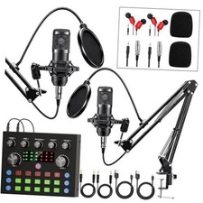 Podcast Equipment Bundle for 2, Audio Interface with Voice Changer Condenser picture