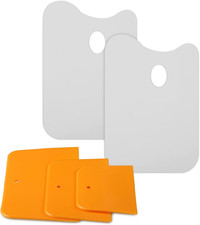 2 Pcs 14.5 X 10 Inch Plastic Body Filler Mixing Board with 3 Pcs Reusable Bod... picture