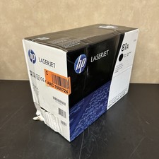 HP 81A Black Toner Cartridge CF281A LaserJet Enterprise OEM New Damaged Box picture