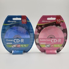 Memorex Ocean And Bubble Gum CD-R 10 Pack 48 X 700 80 Min NEW Sealed Lot Of 2  picture