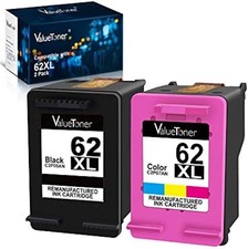 BRAND NEW Valuetoner 62XL Ink Cartridge - Combo Pack - HP ENVY & OFFICEJET picture