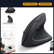 Wireless Ergonomic Vertical Mouse - 2.4G Right-Handed USB Receiver, Comfortable picture