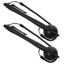 2Pcs Durable Resistive Stylus Pens for Computer Navigation Black Silicone Grip picture