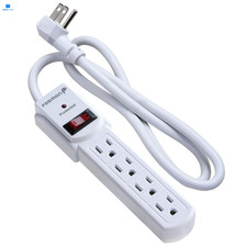 Fosmon 4 Outlet Small Surge Protector Power Strip - 3Ft Short 1 PACK picture