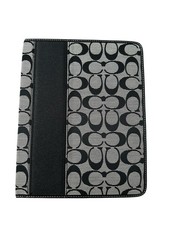 Coach Black Signature C Canvas Portfolio Stand Case Cover for Apple iPad picture