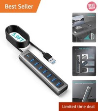 Versatile 8-Port USB Hub 3.0 with Fast Data Transfer & Elegant Aluminum Design picture