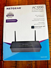 NETGEAR AC1200 R6220-100NAS Smart WiFi Router Ethernet Dual Band Gigabit Antenna picture