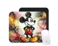 Alcohol Ink Cartoon Mouse Pad – Abstract Art Disney Desk Mat picture