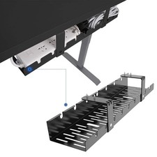 FLEXISPOT Under Desk Cable Management Tray, Metal Raceway Wires Cable Tidy Or... picture
