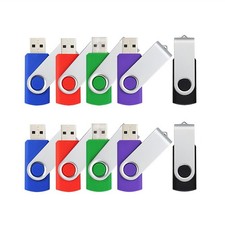5Pack Rotating Swivel USB 2.0 Mini Flash Drive 1GB-32GB Blank Data Memory Stick* picture