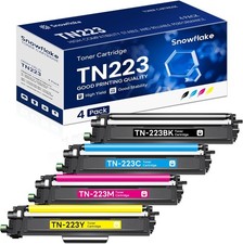 TN-223 TN223 BK/C/M/Y Toner Cartridge 4 Pack Compatible TN223 Black Cyan Magenta picture