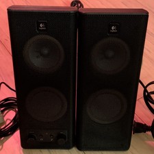 Logitech S-0264A 2.0 Channel Wired Computer Speakers 3.5mm Jack Black picture
