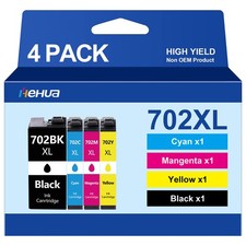 4PK 702XL T702XL Ink Cartridges Compatible With Epson 702 Workforce WF3720/3725 picture