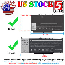 J60J5 7CJRC Replace Battery for Dell Latitude E7270 E7470 7470 7270 MC34Y TX283 picture