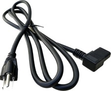 UL 16AWG 6ft 3 Prong 90° Righ Angle AC Power Cable 13A NEMA 5-15P to IEC320 C13 picture