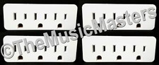 4X Grounded 3 Outlet Triple AC Wall Plug Power Splitter 3-Way Electric Adapter picture