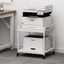 20 Inches Deep Large Printer Stand, 2 Tier Under Desk Printer Table picture