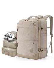 BAGSMART Compression Travel Backpack, 40L Expandable Carry 17.3 inch, Khaki picture