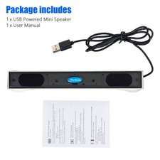 Mini Soundbar for PC and Laptop, USB Powered Plug and Play Speaker for Zoom Call picture