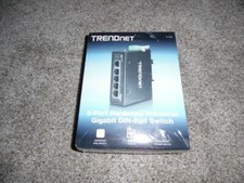 NOS TRENDnet TI-G50 5-Port Hardened Indst Gb DIN-Rail Switch 10 Gbps Switching picture