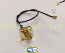 1x U.fl IPX 1.37 Cable SMA Female Flange 4 holes Pigtail Cable For WIFI Wireless picture
