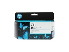 New HP 738 130-ml Black DesignJet Ink Cartridge, 498N4A  FEB-MAR 2027 picture
