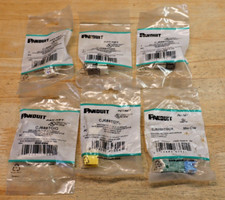 Lot Of 6 GENIUNE Panduit CJ688TGIG Cat6 Mini-Com Jack Module Gray Yellow Green picture