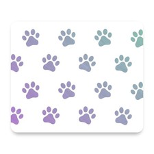 Gradient Dog Paw Print Pattern Pastel Purple Teal Watercolor Mouse Pad 9.25x7.75 picture