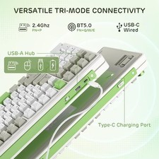 LEMON GREEN - RK ROYAL KLUDGE L98 WIRELESS MECHANICAL KEYBOARD W/LEFT-HANDED picture