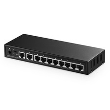 10 Port Gigabit Ethernet Switch, 8 Ports 100/1000Mbps, 2 Gigabit Uplink, Supp... picture