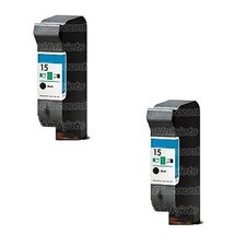 2PK Reman #15 BLACK for HP C6615DN Ink Cartridge Deskjet 3820 810C 825C picture