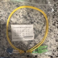 LC/UPC to SC/APC Single-Mode Duplex Fiber Optic Patch Cable 1m Yellow picture